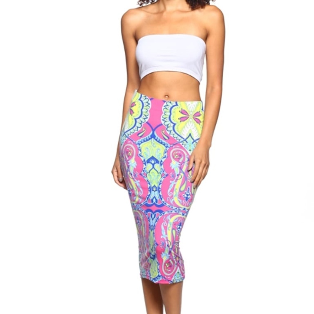Multicolor Pencil Skirt